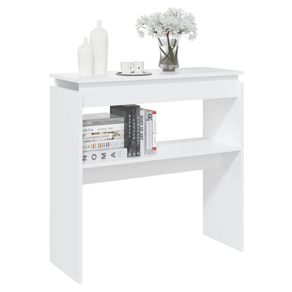 vidaXL Masă consolă, alb, 80x30x80 cm, PAL vidaXL Masă consolă, alb, 80x30x80 cm, PAL