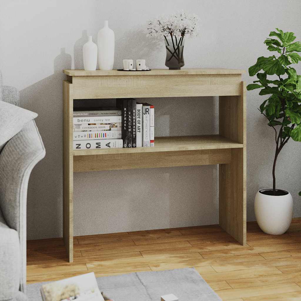 vidaXL Masă consolă, stejar sonoma, 80x30x80 cm, PAL vidaXL Masă consolă, stejar sonoma, 80x30x80 cm, PAL