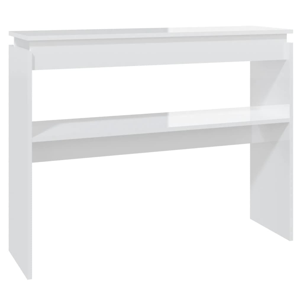 vidaXL Masă consolă, alb extralucios, 102x30x80 cm, PAL vidaXL Masă consolă, alb extralucios, 102x30x80 cm, PAL