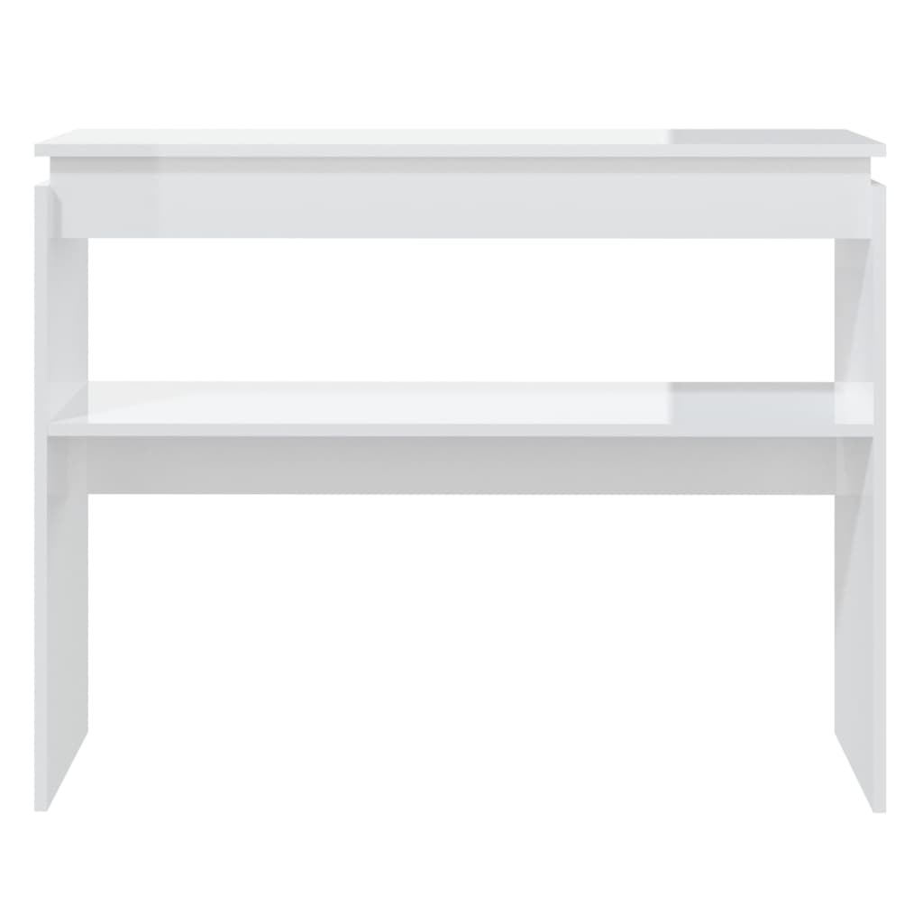 vidaXL Masă consolă, alb extralucios, 102x30x80 cm, PAL vidaXL Masă consolă, alb extralucios, 102x30x80 cm, PAL