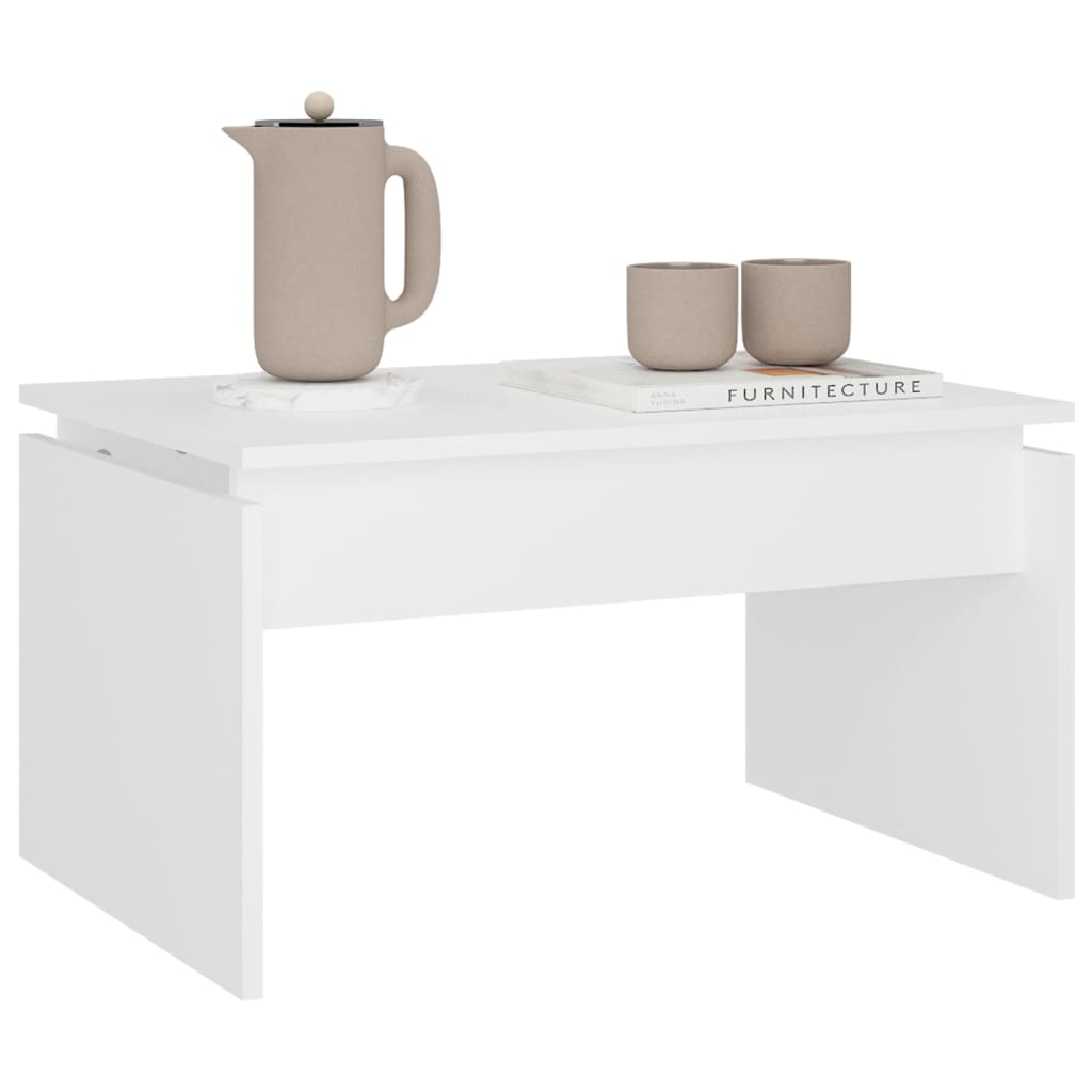 vidaXL Măsuță de cafea, alb, 68x50x38 cm, lemn prelucrat