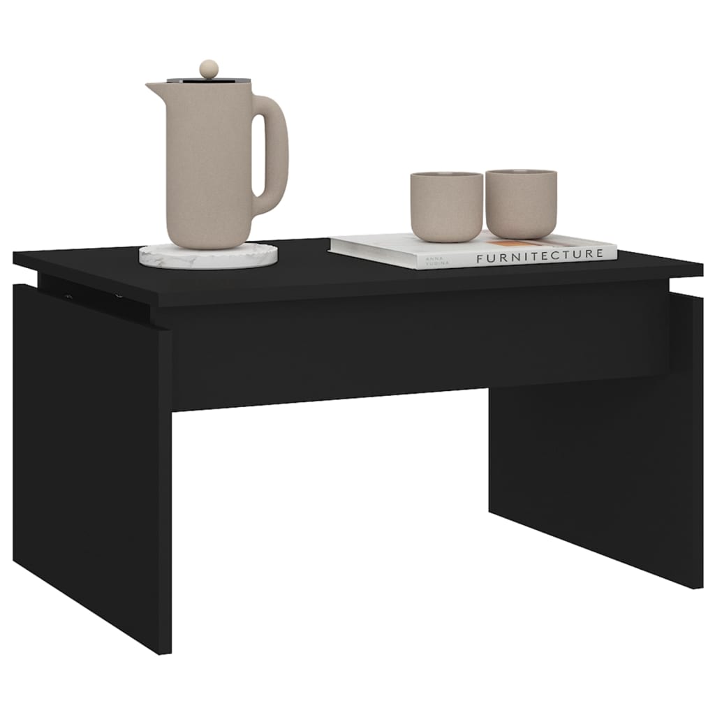 vidaXL Măsuță de cafea, negru, 68x50x38 cm, lemn prelucrat