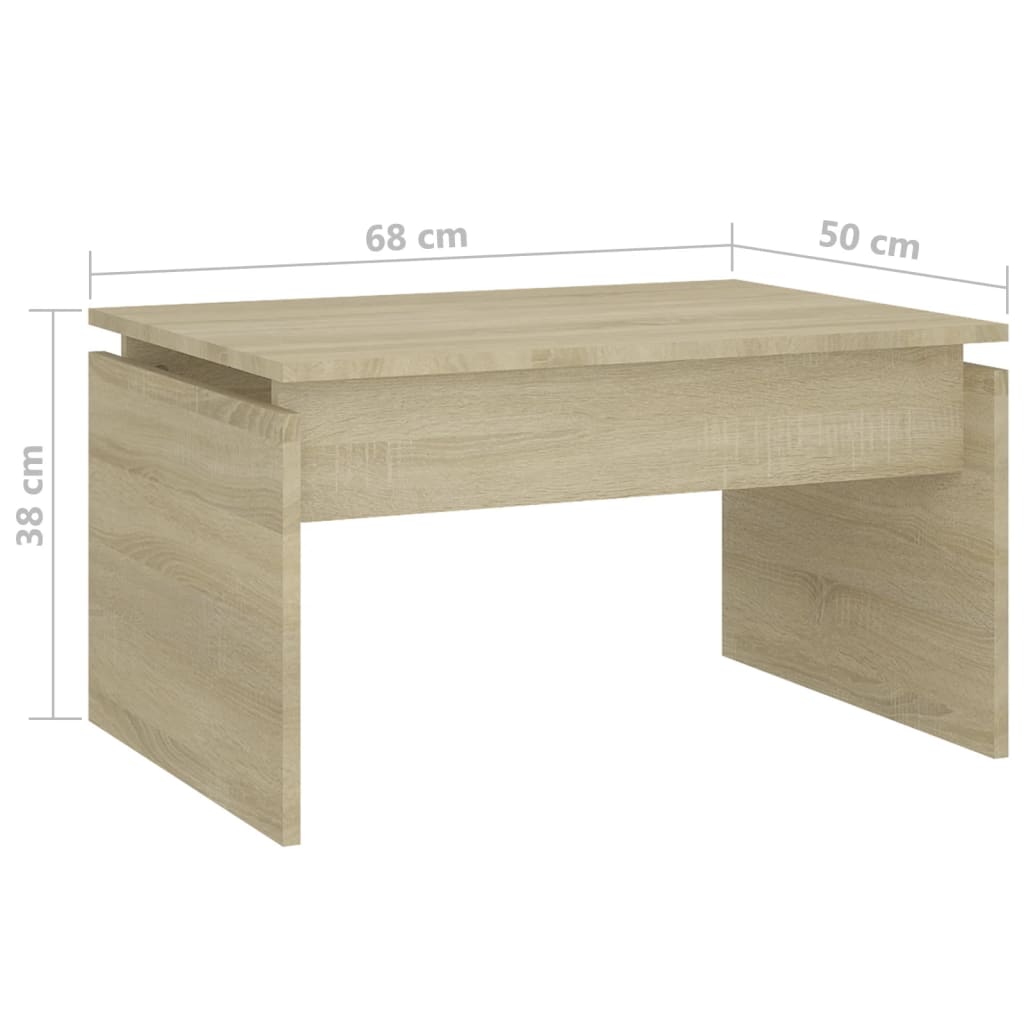 vidaXL Măsuță de cafea, stejar sonoma, 68x50x38 cm, lemn prelucrat vidaXL Măsuță de cafea, stejar sonoma, 68x50x38 cm, lemn prelucrat