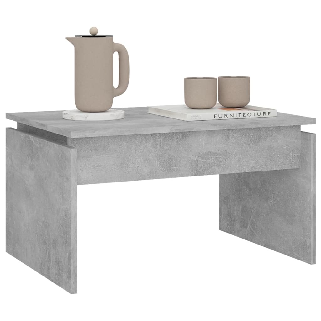 vidaXL Măsuță de cafea, gri beton, 68x50x38 cm, lemn prelucrat vidaXL Măsuță de cafea, gri beton, 68x50x38 cm, lemn prelucrat
