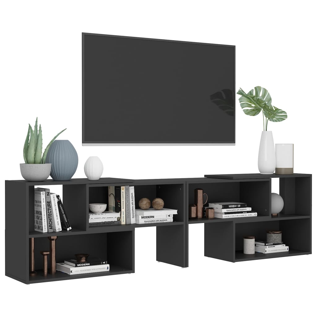 vidaXL Comodă TV, gri, 149x30x52 cm, PAL vidaXL Comodă TV, gri, 149x30x52 cm, PAL