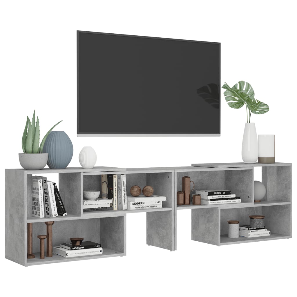 vidaXL Comodă TV, gri beton, 149x30x52 cm, PAL vidaXL Comodă TV, gri beton, 149x30x52 cm, PAL