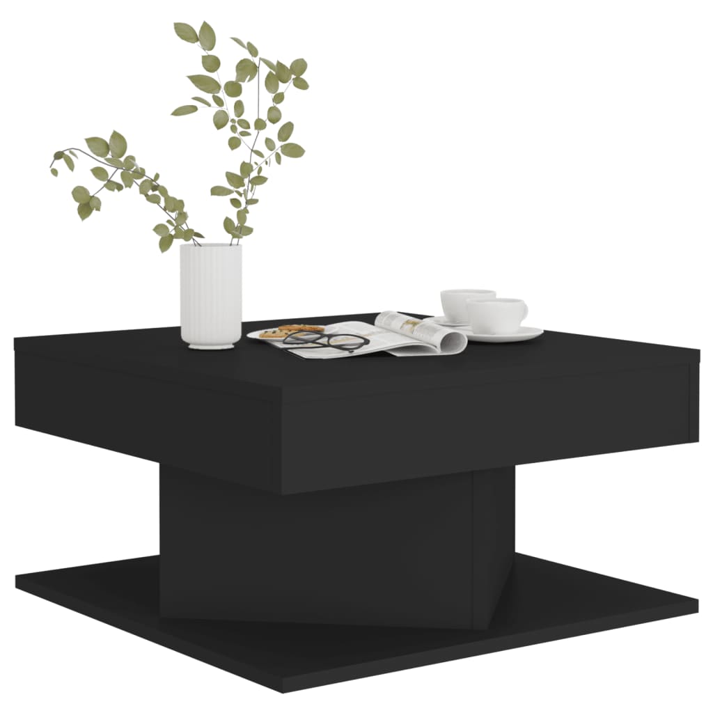 vidaXL Măsuță de cafea, negru, 57x57x30 cm, lemn prelucrat vidaXL Măsuță de cafea, negru, 57x57x30 cm, lemn prelucrat