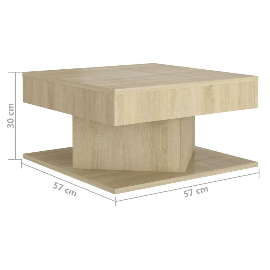 vidaXL Măsuță de cafea, stejar sonoma, 57x57x30 cm, lemn prelucrat vidaXL Măsuță de cafea, stejar sonoma, 57x57x30 cm, lemn prelucrat