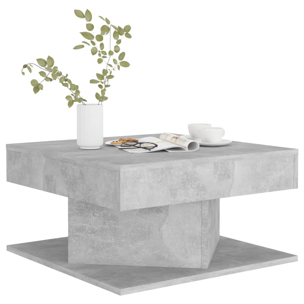 vidaXL Măsuță de cafea, gri beton, 57x57x30 cm, lemn prelucrat vidaXL Măsuță de cafea, gri beton, 57x57x30 cm, lemn prelucrat