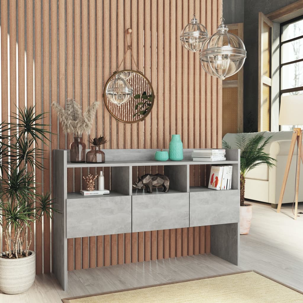 vidaXL Servantă, gri beton, 105x30x70 cm, PAL vidaXL Servantă, gri beton, 105x30x70 cm, PAL