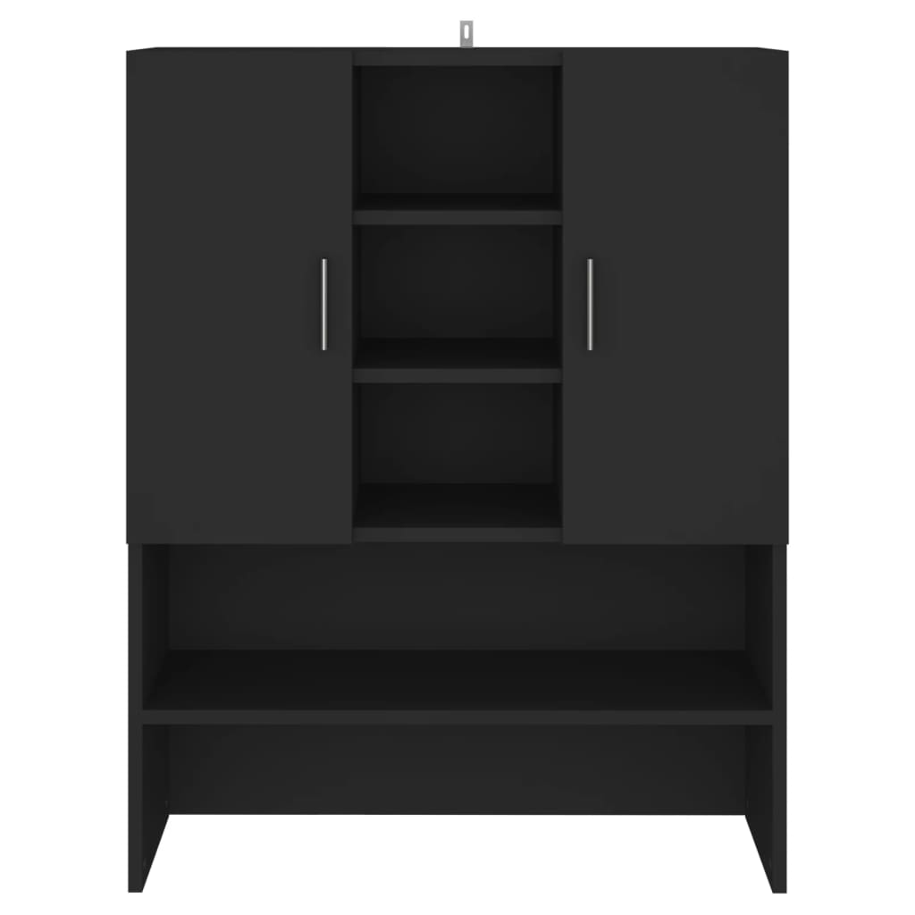 vidaXL Dulap mașină de spălat, negru, 70,5x25,5x90 cm