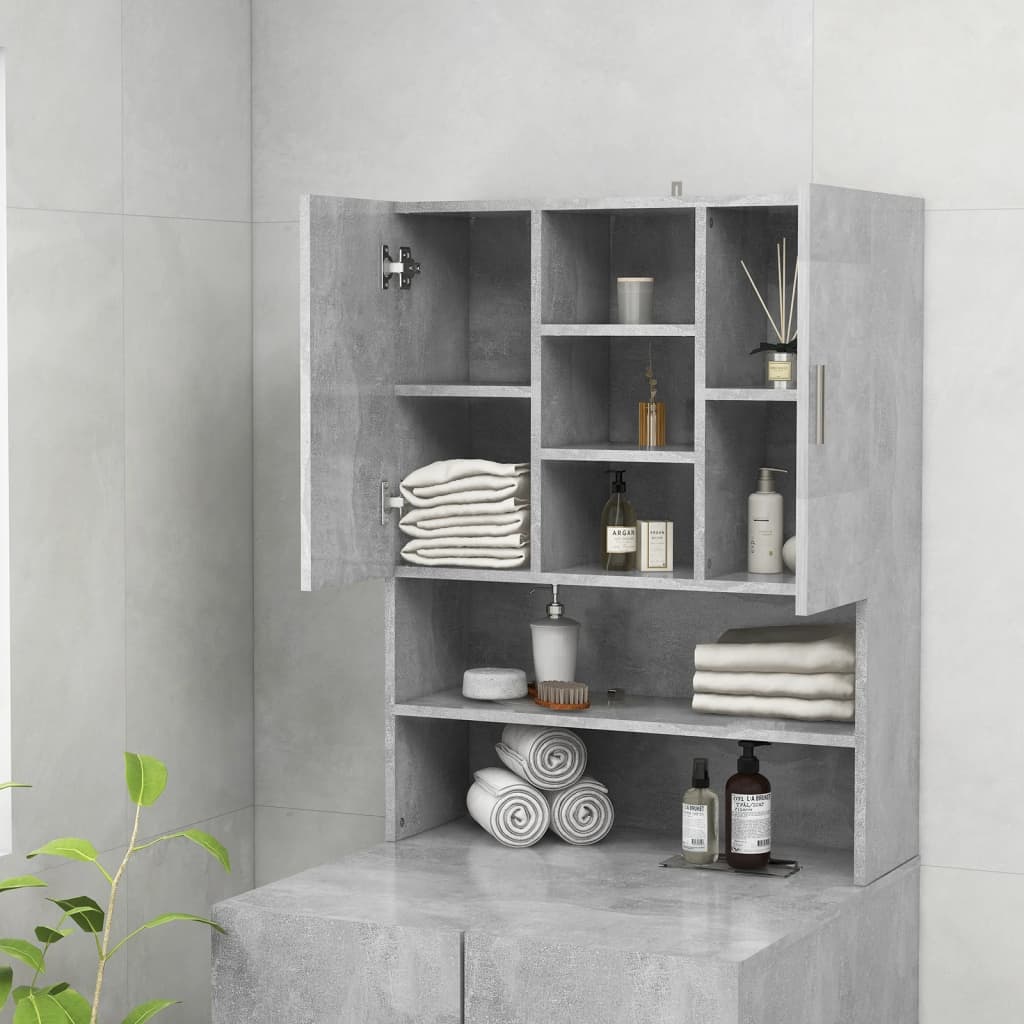 vidaXL Dulap mașină de spălat, gri beton, 70,5x25,5x90 cm vidaXL Dulap mașină de spălat, gri beton, 70,5x25,5x90 cm