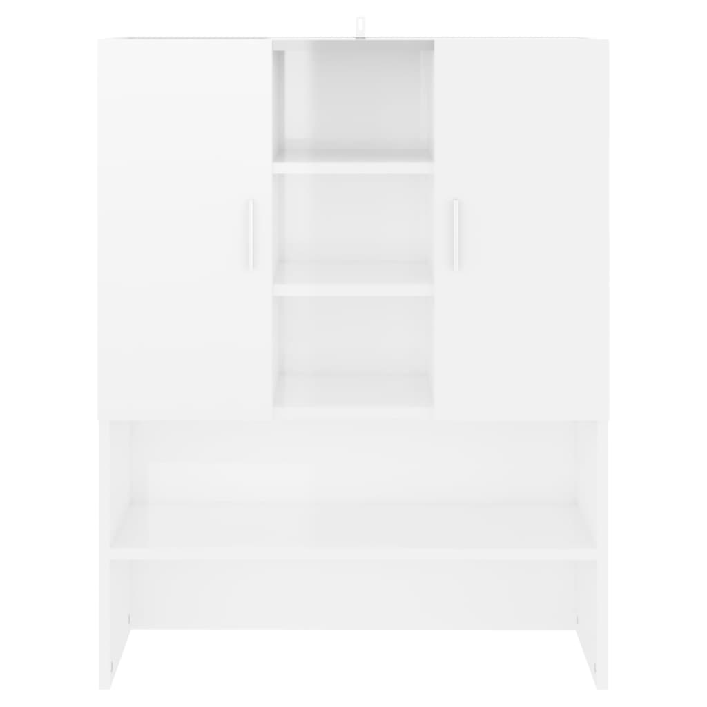 vidaXL Dulap mașină de spălat, alb extralucios, 70,5x25,5x90 cm vidaXL Dulap mașină de spălat, alb extralucios, 70,5x25,5x90 cm
