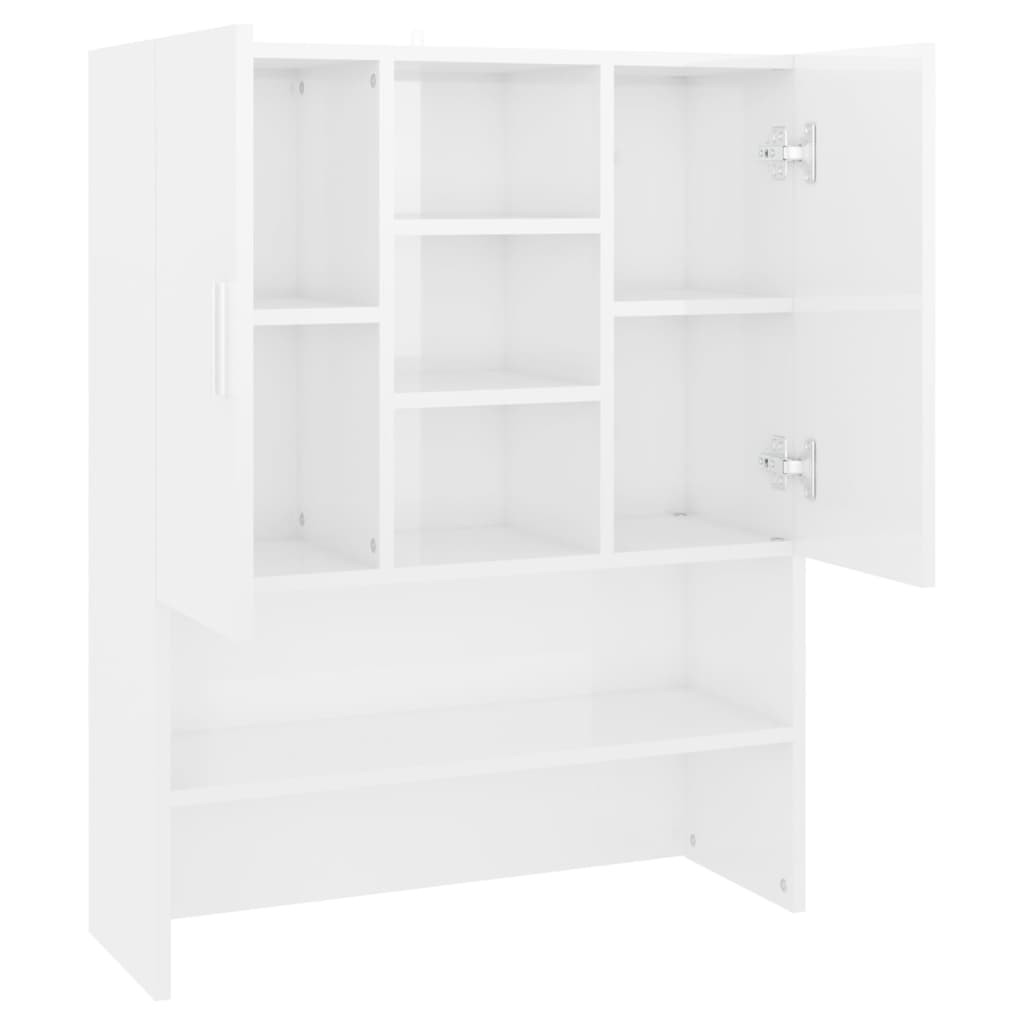 vidaXL Dulap mașină de spălat, alb extralucios, 70,5x25,5x90 cm vidaXL Dulap mașină de spălat, alb extralucios, 70,5x25,5x90 cm