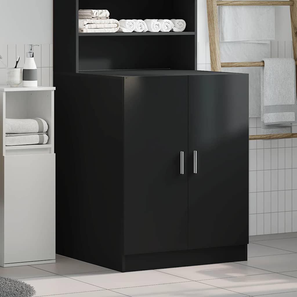 vidaXL Dulap mașină de spălat, negru, 71x71,5x91,5 cm