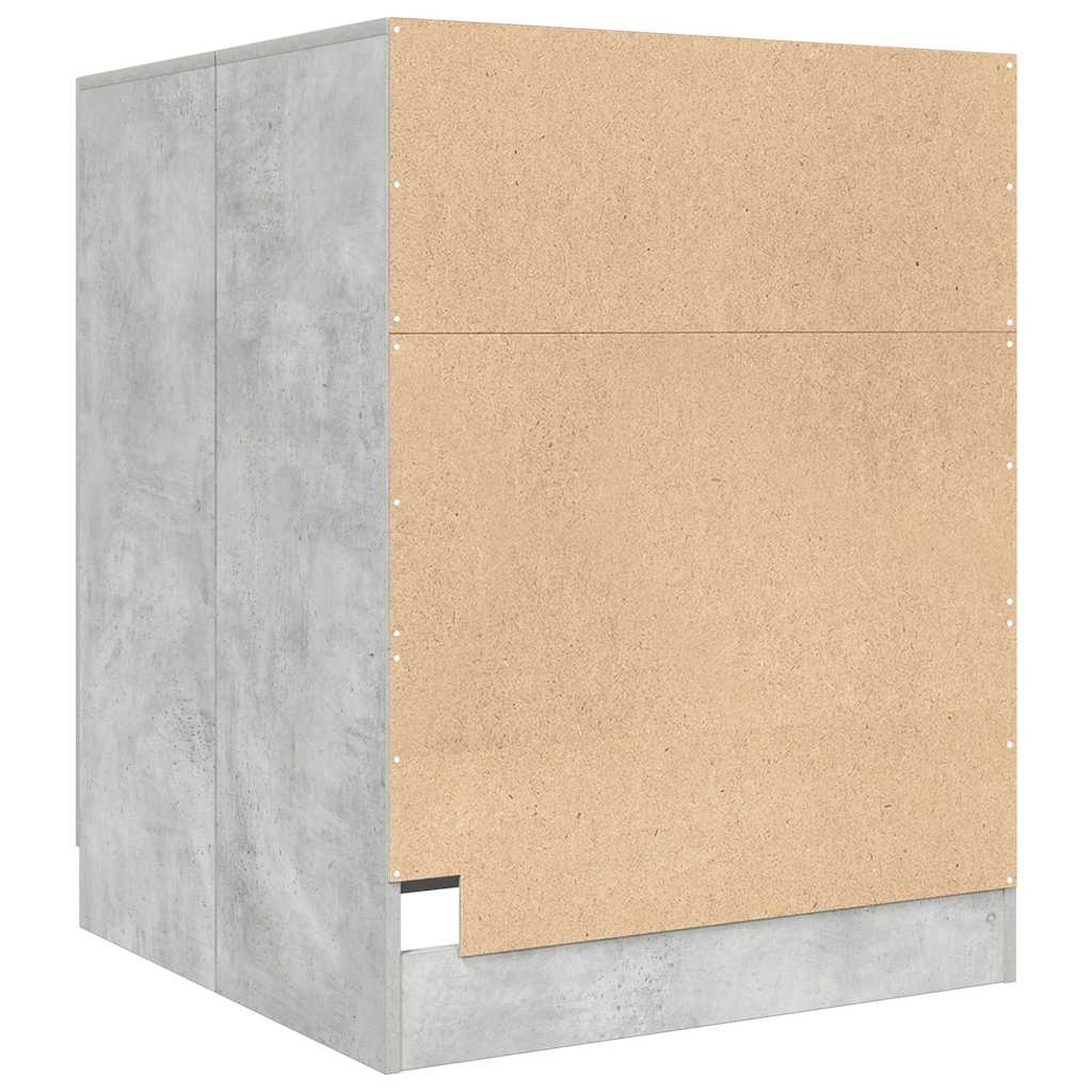 vidaXL Dulap mașină de spălat, gri beton, 71x71,5x91,5 cm