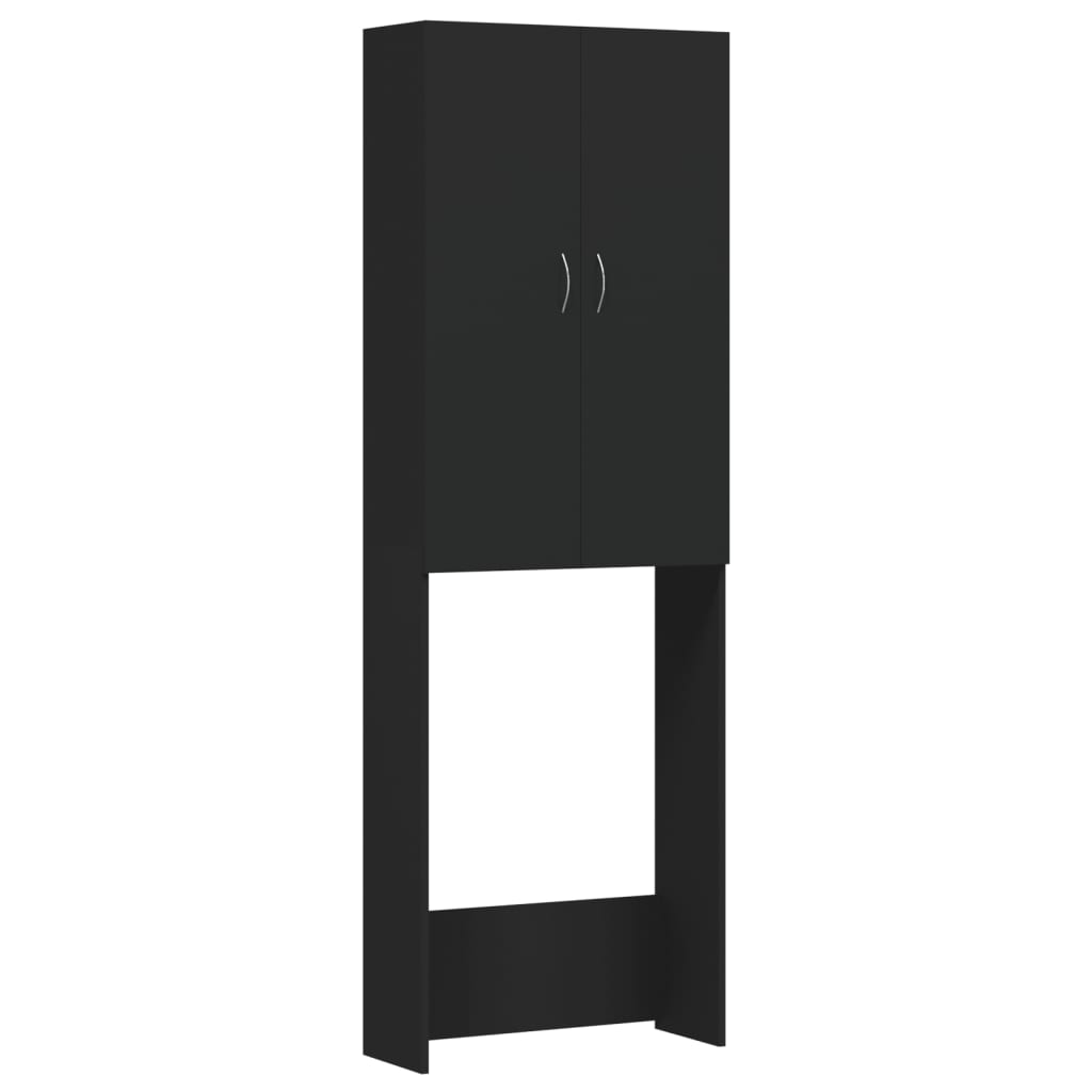 vidaXL Dulap mașina de spălat, negru, 64x25,5x190 cm