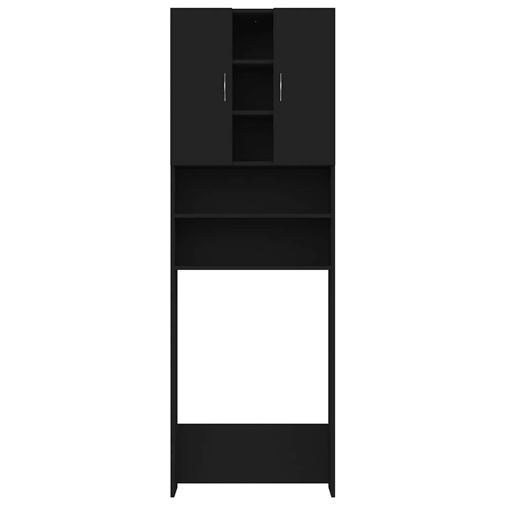 vidaXL Dulap mașina de spălat, negru, 64x25,5x190 cm vidaXL Dulap mașina de spălat, negru, 64x25,5x190 cm