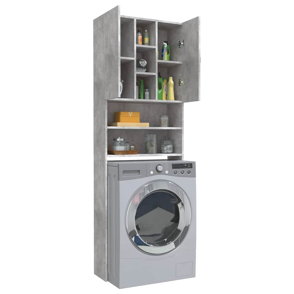 vidaXL Dulap mașină de spălat, gri beton, 64x25,5x190 cm vidaXL Dulap mașină de spălat, gri beton, 64x25,5x190 cm