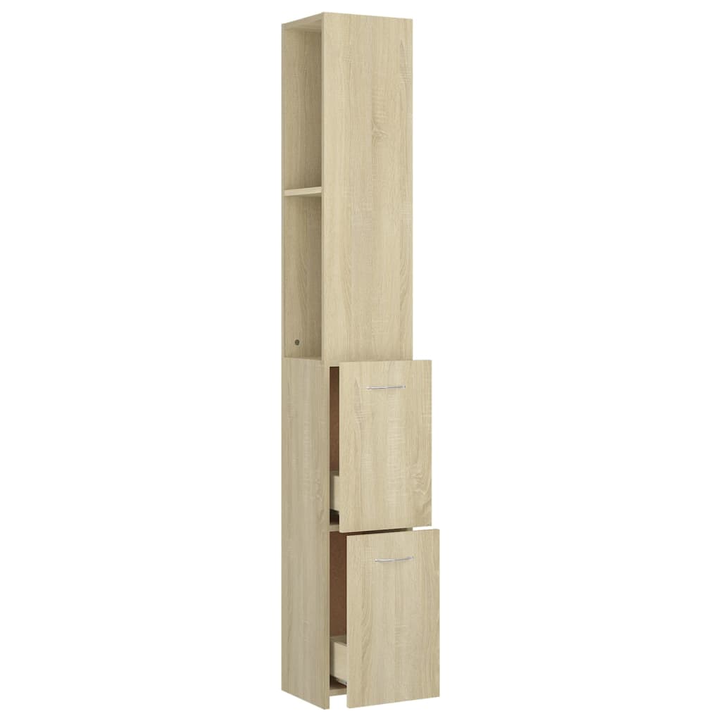 vidaXL Dulap de baie, stejar sonoma, 25x26,5x170 cm, lemn prelucrat vidaXL Dulap de baie, stejar sonoma, 25x26,5x170 cm, lemn prelucrat