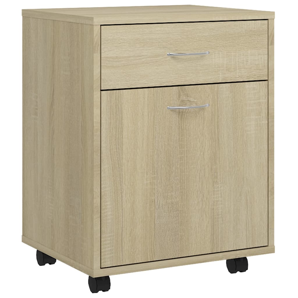 vidaXL Dulap cu roți, stejar sonoma, 45x38x54 cm, PAL vidaXL Dulap cu roți, stejar sonoma, 45x38x54 cm, PAL