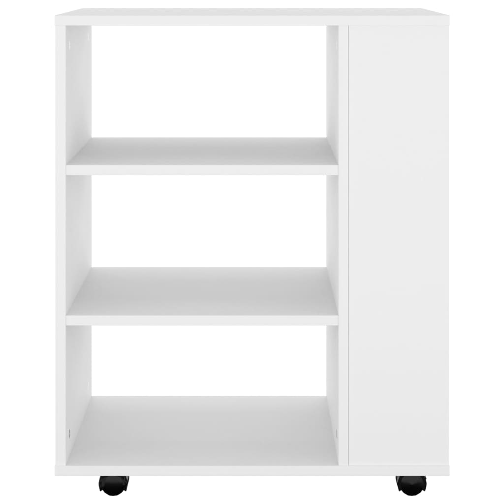 vidaXL Dulap cu roți, alb, 60x35x75 cm, PAL