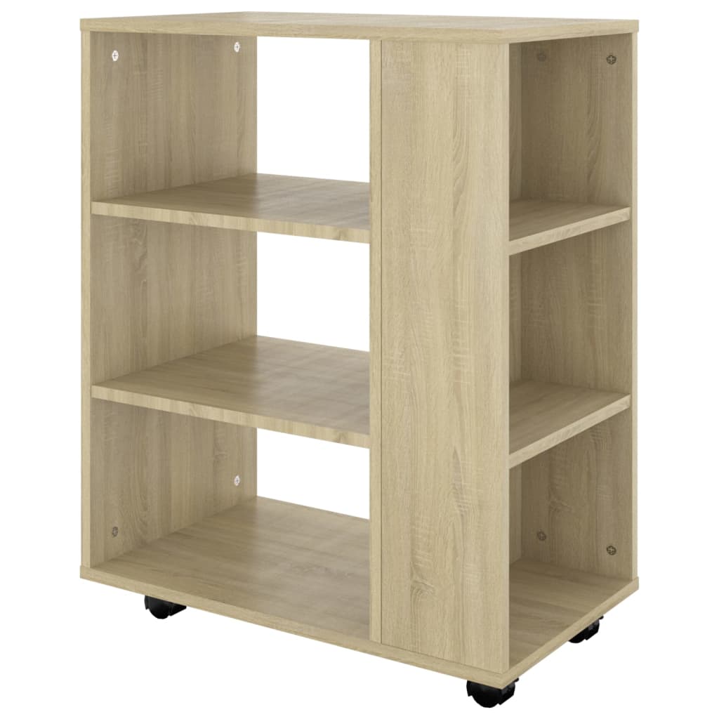 vidaXL Dulap cu roți, stejar sonoma, 60x35x75 cm, lemn prelucrat