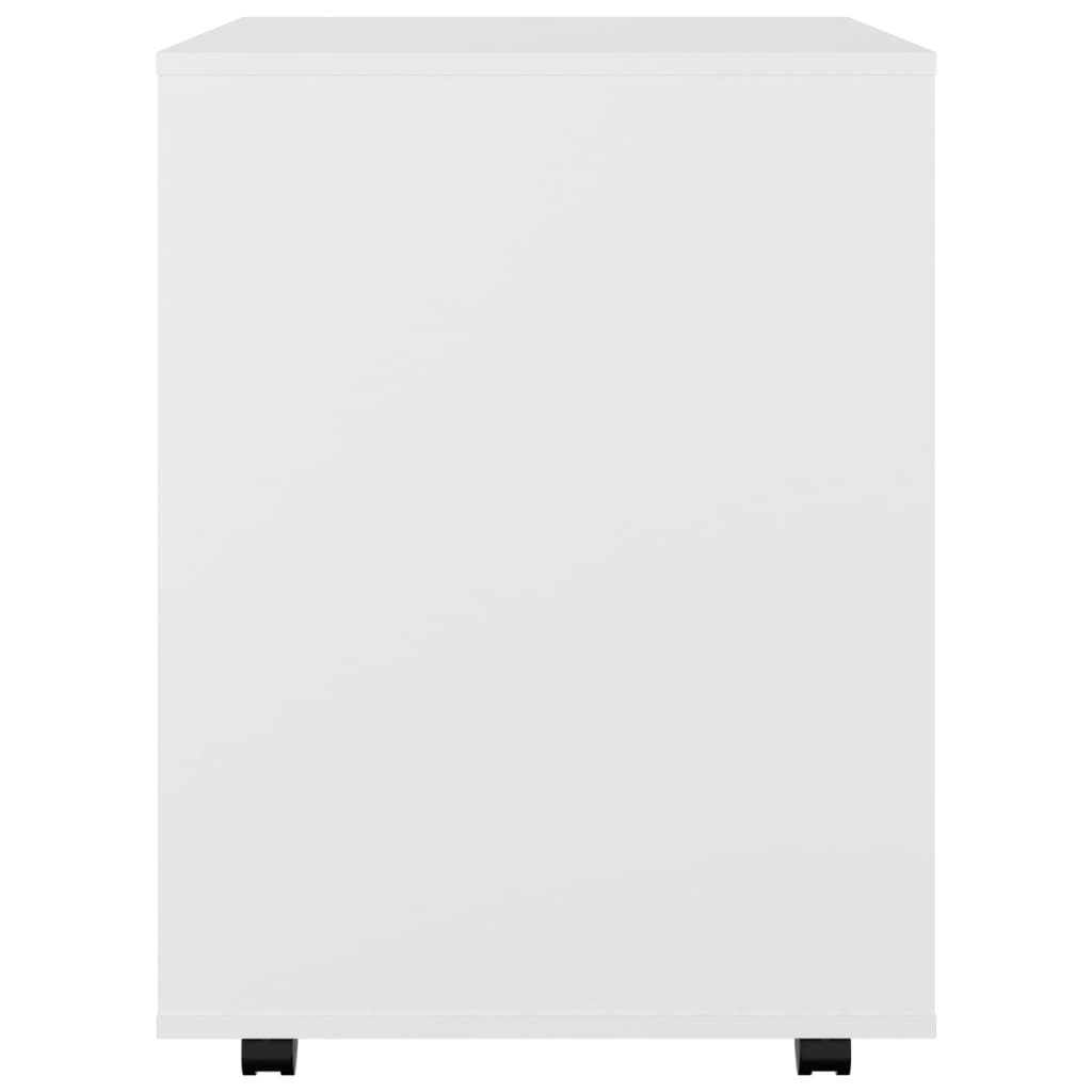 vidaXL Dulap cu roți, alb, 60x53x72 cm, lemn prelucrat vidaXL Dulap cu roți, alb, 60x53x72 cm, lemn prelucrat