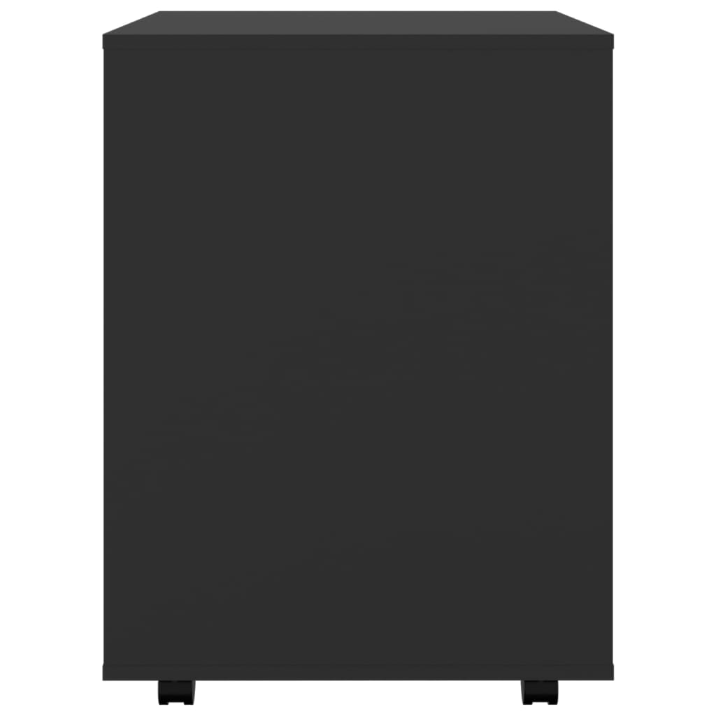 vidaXL Dulap cu roți, negru, 60x53x72 cm, PAL vidaXL Dulap cu roți, negru, 60x53x72 cm, PAL