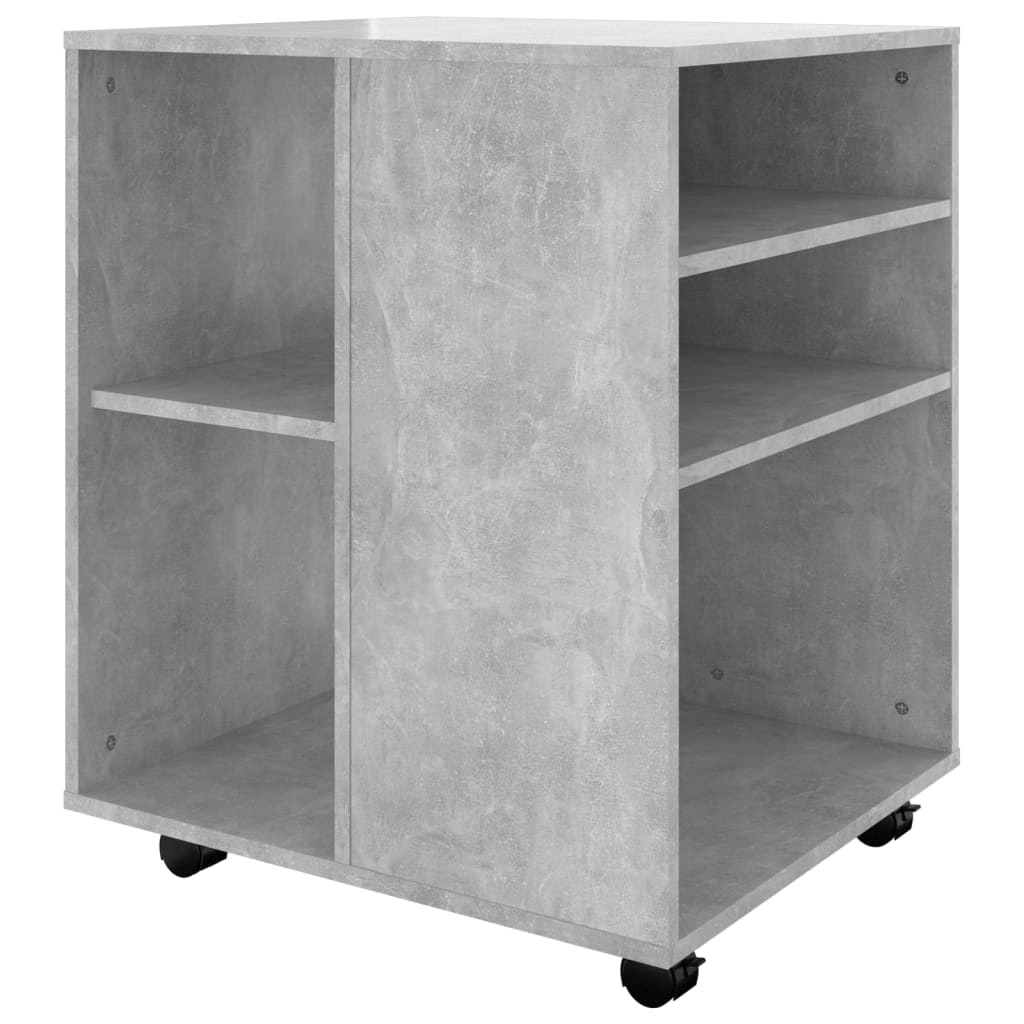 vidaXL Dulap cu roți, gri beton, 60x53x72 cm, PAL vidaXL Dulap cu roți, gri beton, 60x53x72 cm, PAL