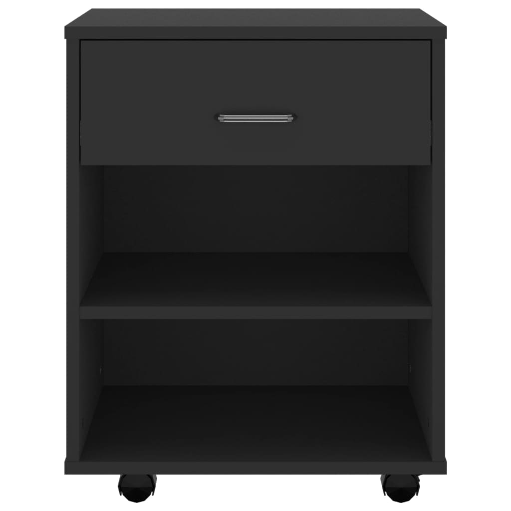 vidaXL Dulap cu roți, negru, 46x36x59 cm, PAL