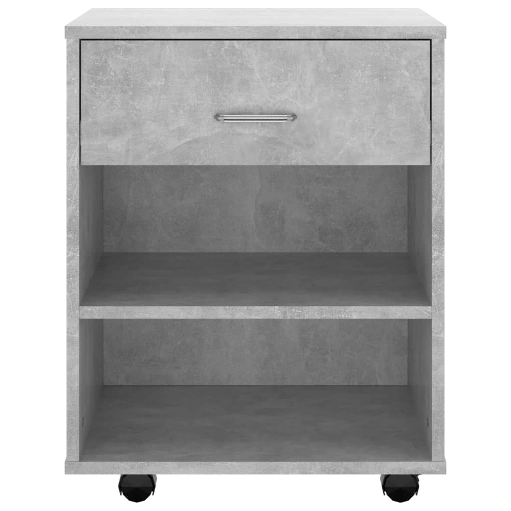 vidaXL Dulap cu roți, gri beton, 46x36x59 cm, PAL