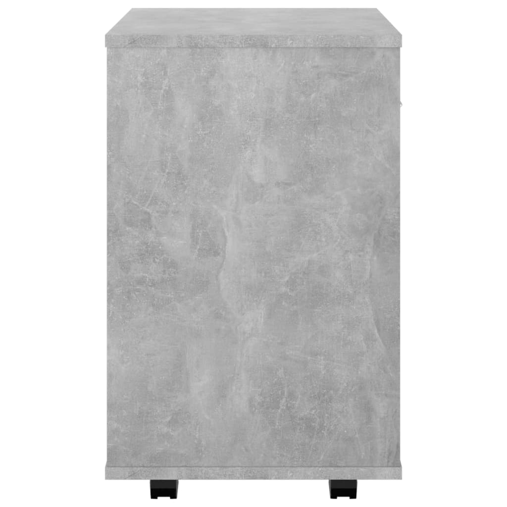 vidaXL Dulap cu roți, gri beton, 46x36x59 cm, PAL