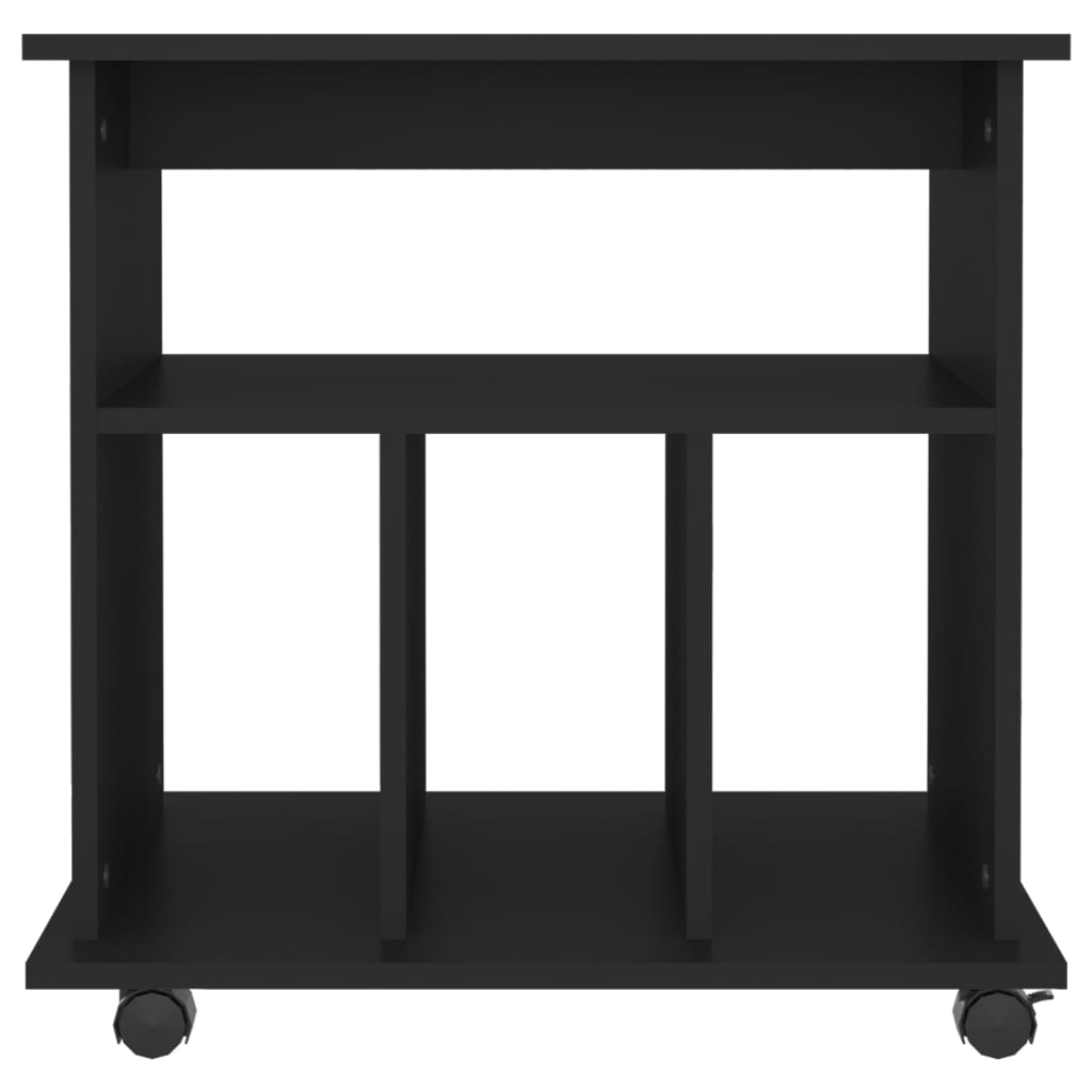 vidaXL Dulap cu roți, negru, 60x45x60 cm, PAL