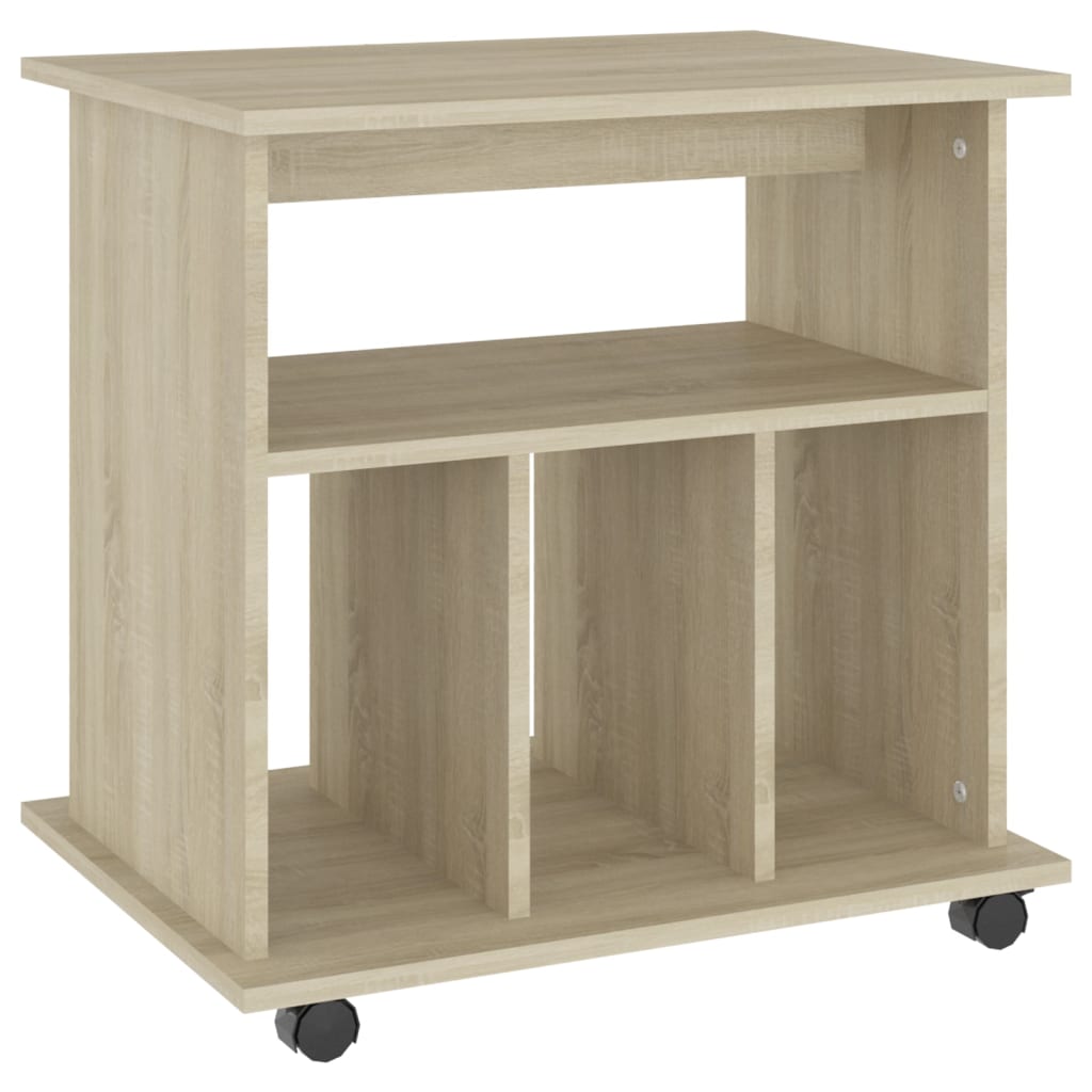vidaXL Dulap cu roți, stejar sonoma, 60x45x60 cm, lemn prelucrat vidaXL Dulap cu roți, stejar sonoma, 60x45x60 cm, lemn prelucrat