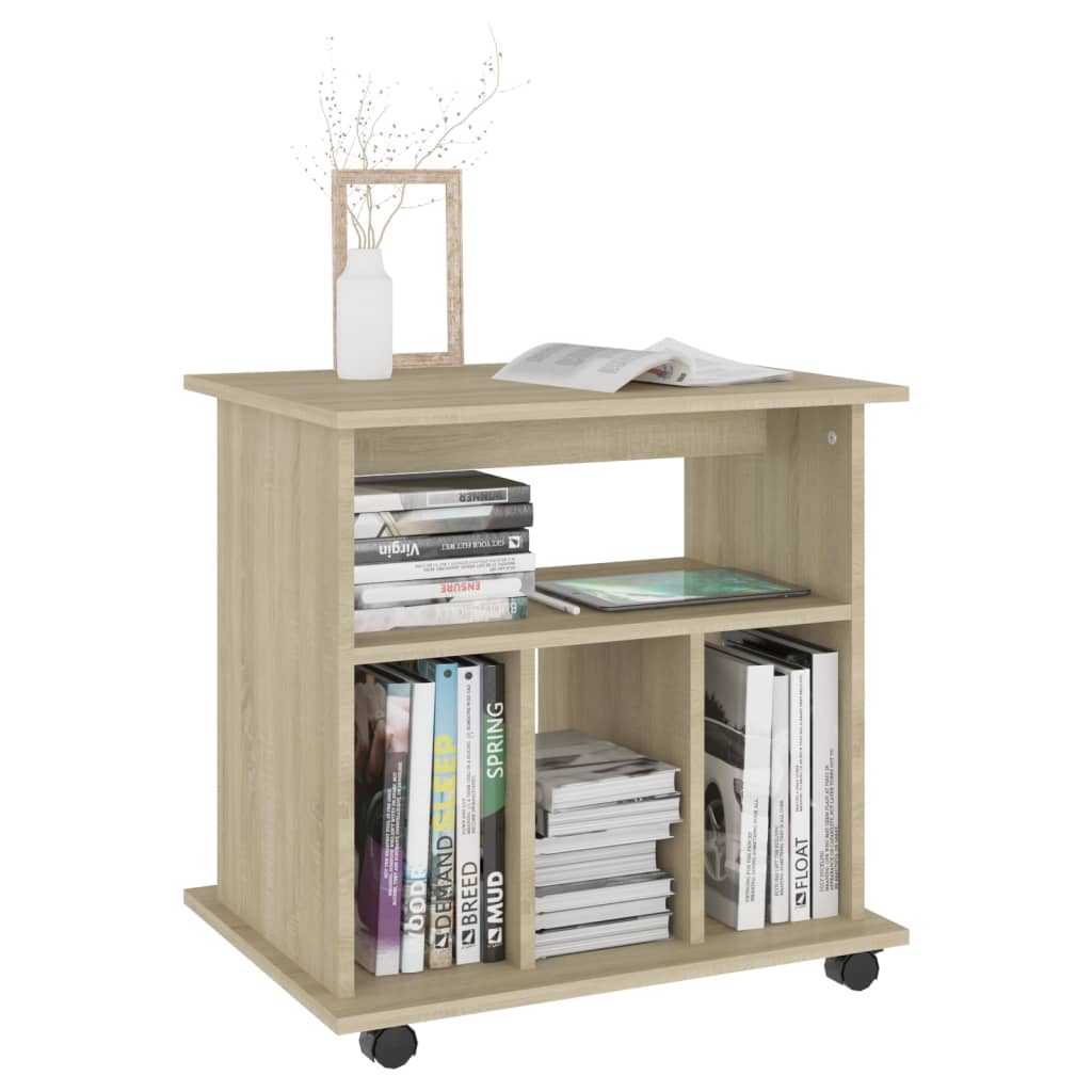vidaXL Dulap cu roți, stejar sonoma, 60x45x60 cm, lemn prelucrat vidaXL Dulap cu roți, stejar sonoma, 60x45x60 cm, lemn prelucrat
