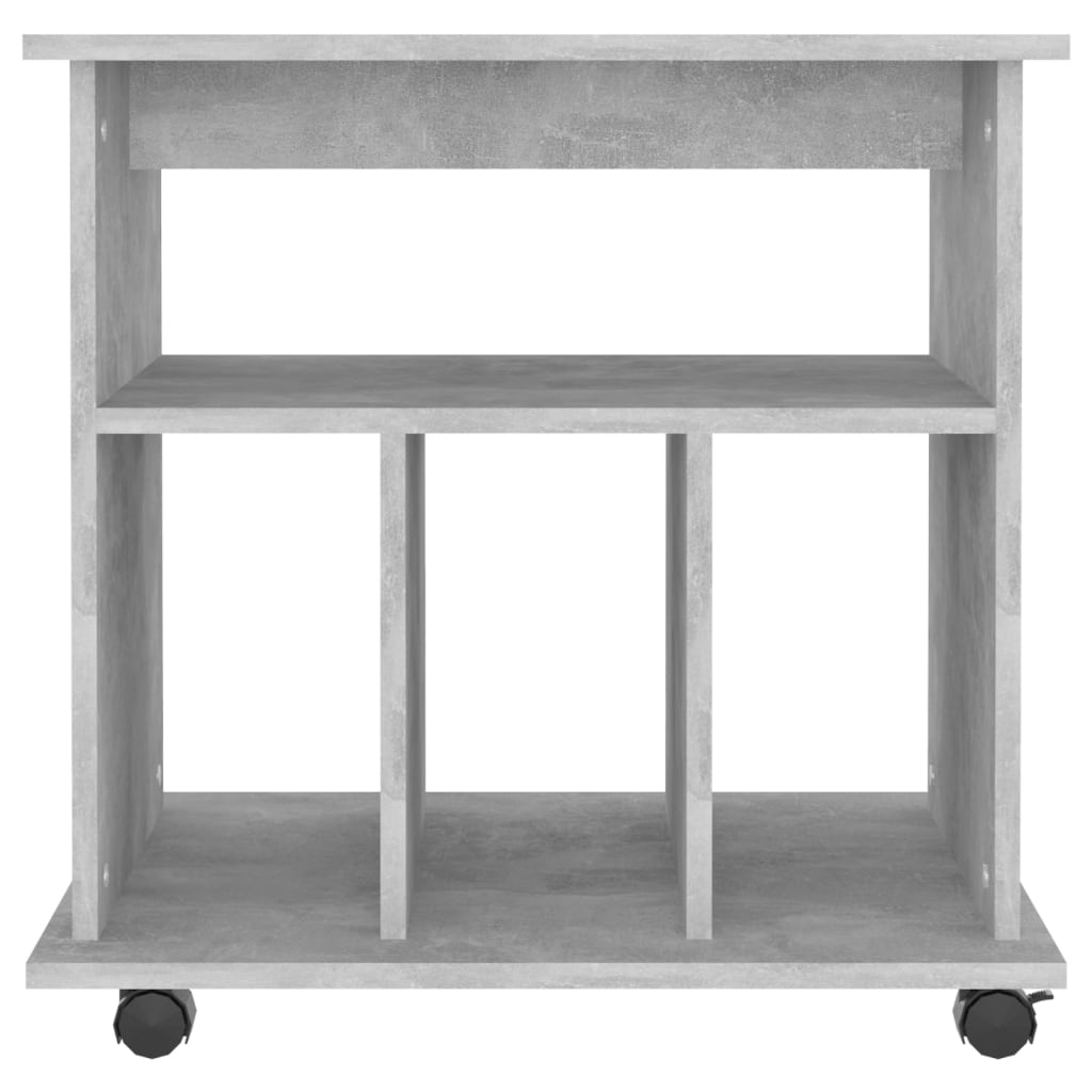 vidaXL Dulap cu roți, gri beton, 60x45x60 cm, PAL