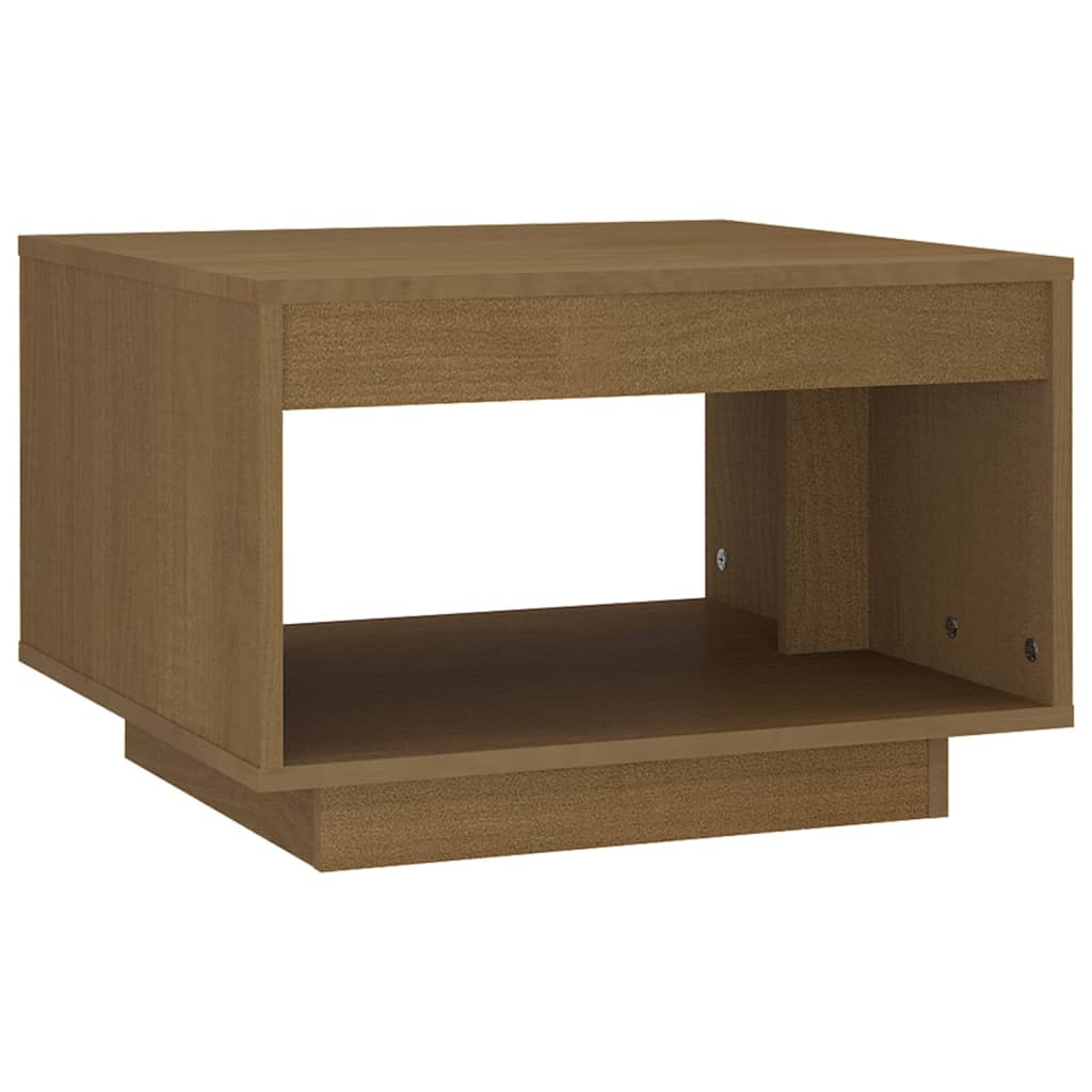 vidaXL Măsuță de cafea, maro miere, 50x50x33,5 cm, lemn masiv de pin vidaXL Măsuță de cafea, maro miere, 50x50x33,5 cm, lemn masiv de pin