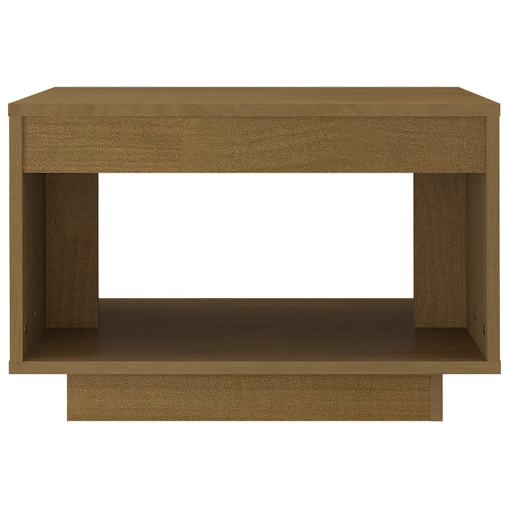 vidaXL Măsuță de cafea, maro miere, 50x50x33,5 cm, lemn masiv de pin vidaXL Măsuță de cafea, maro miere, 50x50x33,5 cm, lemn masiv de pin