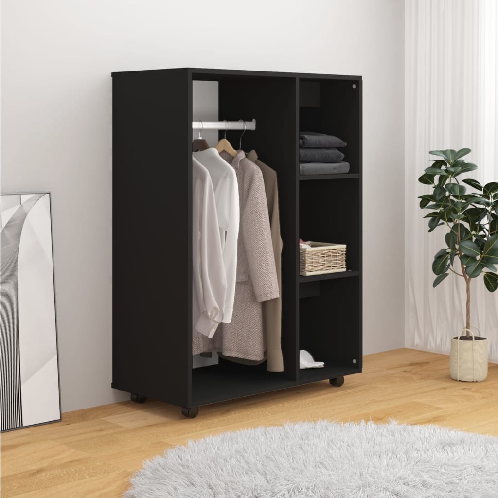 vidaXL Șifonier, negru, 80x40x110 cm, PAL vidaXL Șifonier, negru, 80x40x110 cm, PAL