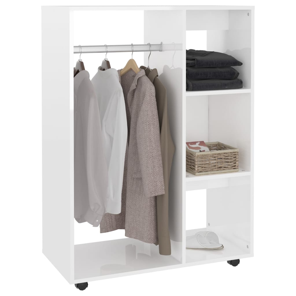 vidaXL Șifonier, alb extralucios, 80x40x110 cm, PAL vidaXL Șifonier, alb extralucios, 80x40x110 cm, PAL