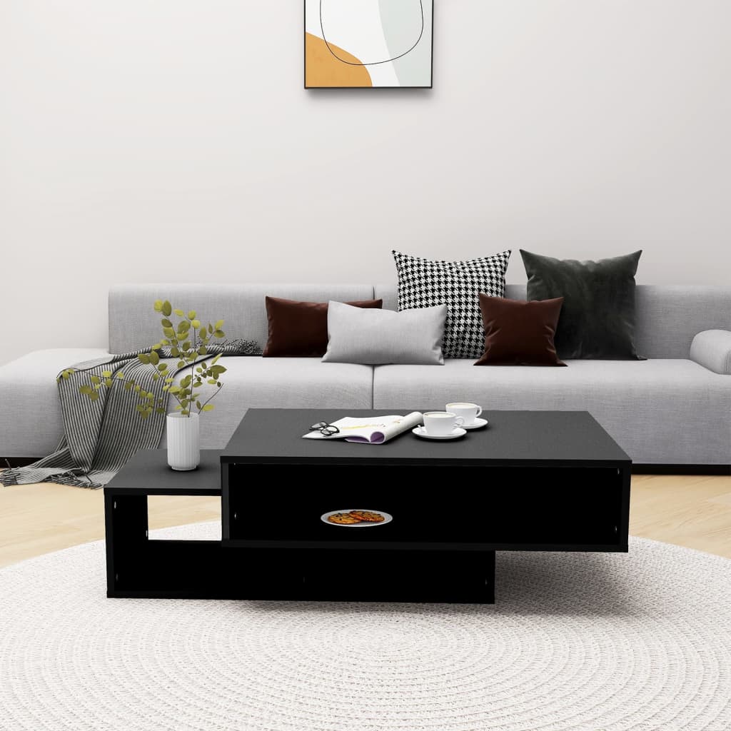 vidaXL Măsuță de cafea, negru, 105x55x32 cm, lemn prelucrat vidaXL Măsuță de cafea, negru, 105x55x32 cm, lemn prelucrat