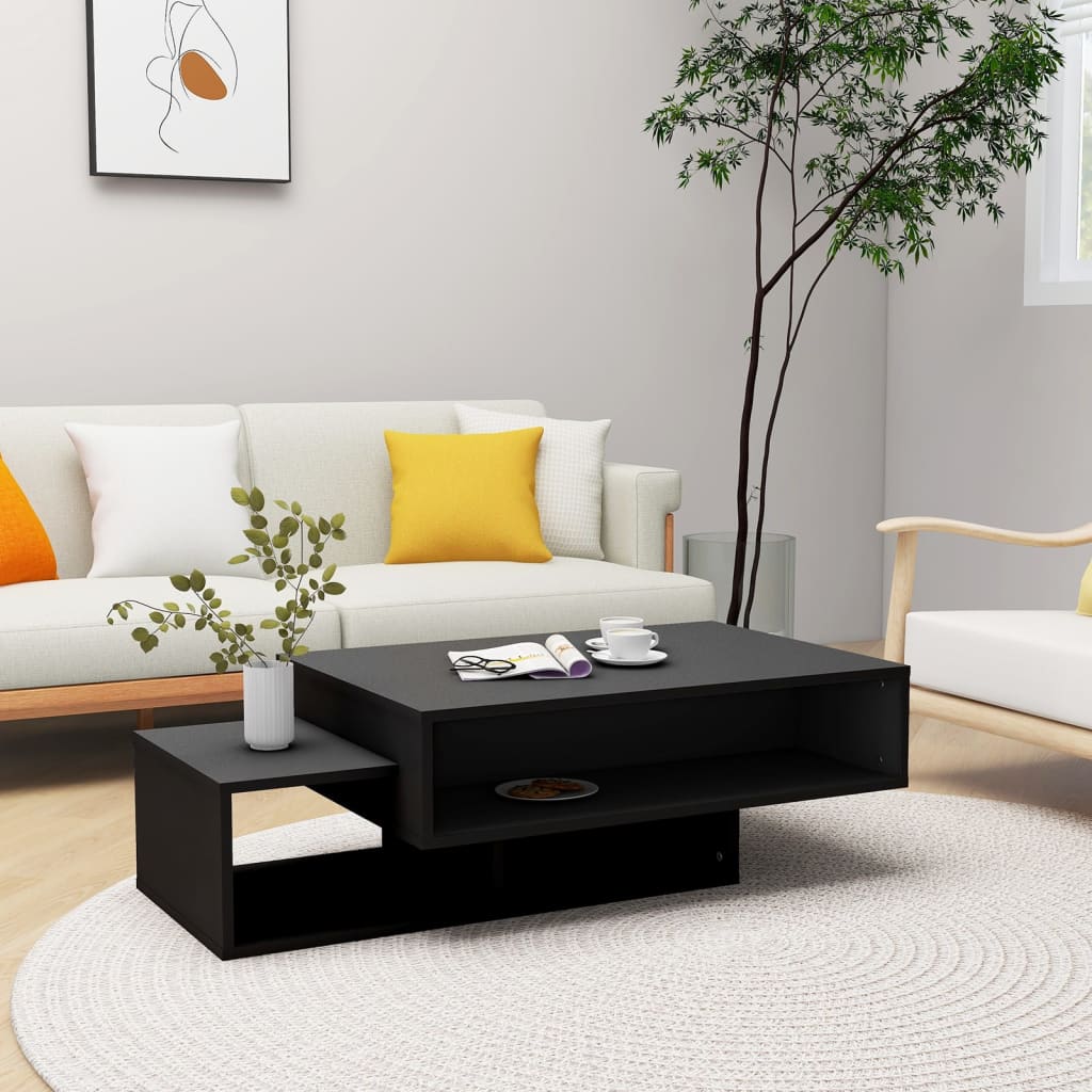 vidaXL Măsuță de cafea, negru, 105x55x32 cm, lemn prelucrat vidaXL Măsuță de cafea, negru, 105x55x32 cm, lemn prelucrat