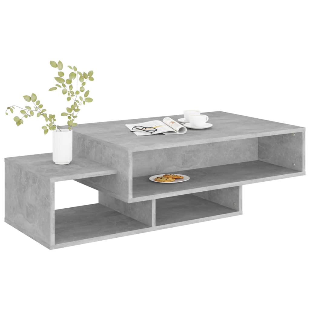 vidaXL Măsuță de cafea, gri beton, 105x55x32 cm, lemn prelucrat vidaXL Măsuță de cafea, gri beton, 105x55x32 cm, lemn prelucrat