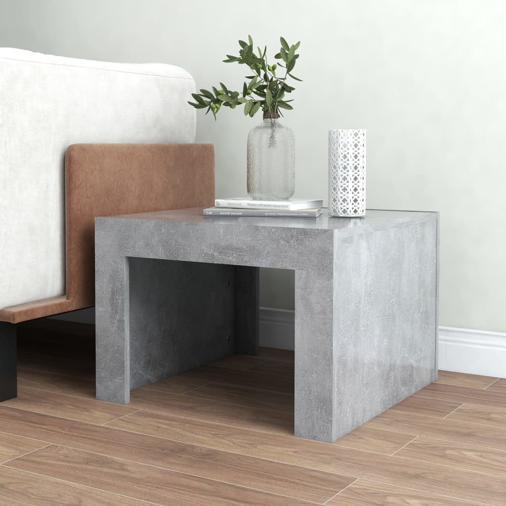 vidaXL Măsuță de cafea, gri beton, 50x50x35 cm, lemn prelucrat vidaXL Măsuță de cafea, gri beton, 50x50x35 cm, lemn prelucrat