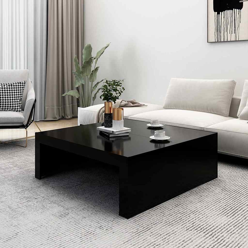 vidaXL Măsuță de cafea, negru, 100x100x35 cm, lemn prelucrat vidaXL Măsuță de cafea, negru, 100x100x35 cm, lemn prelucrat