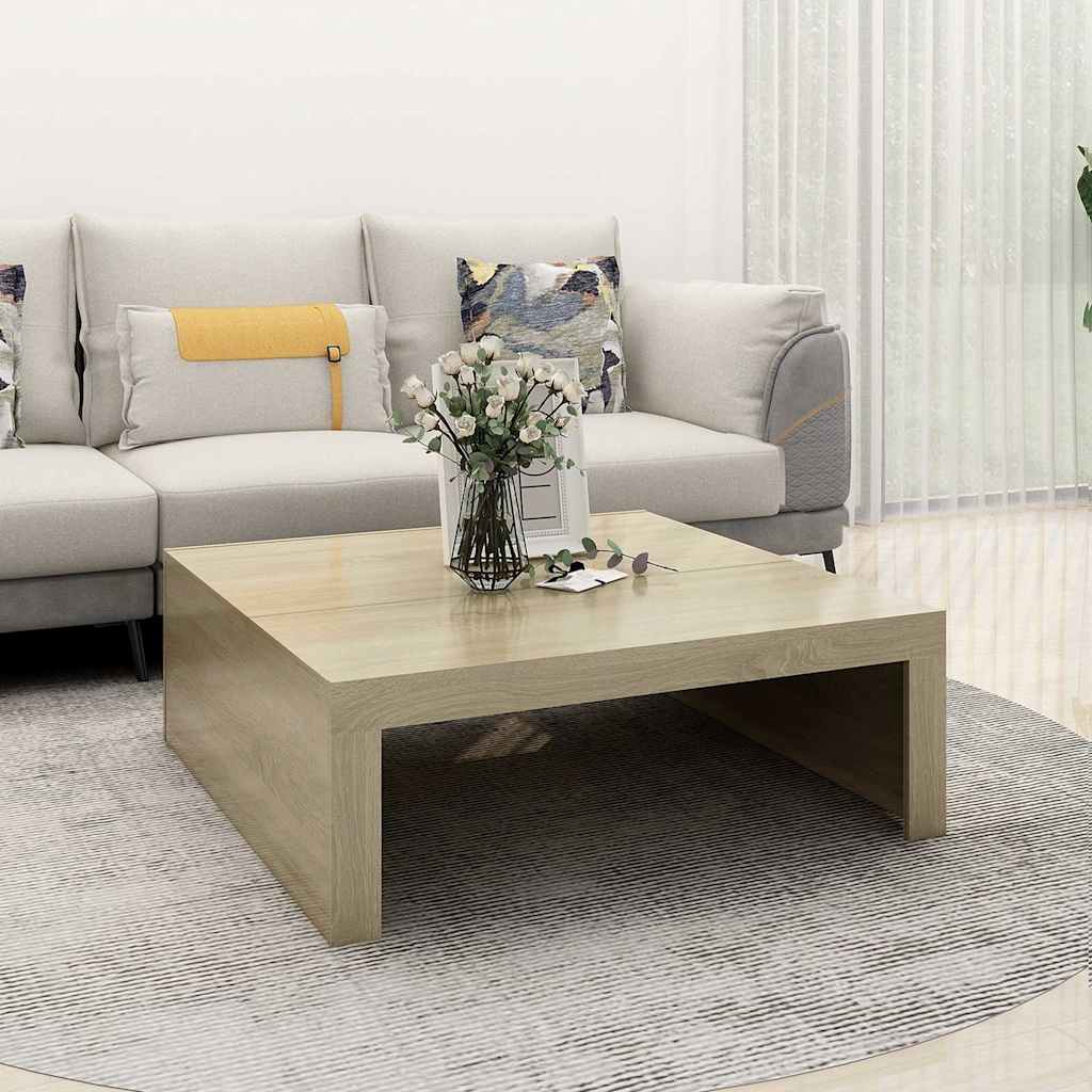vidaXL Măsuță de cafea, stejar sonoma, 100x100x35 cm, lemn prelucrat vidaXL Măsuță de cafea, stejar sonoma, 100x100x35 cm, lemn prelucrat