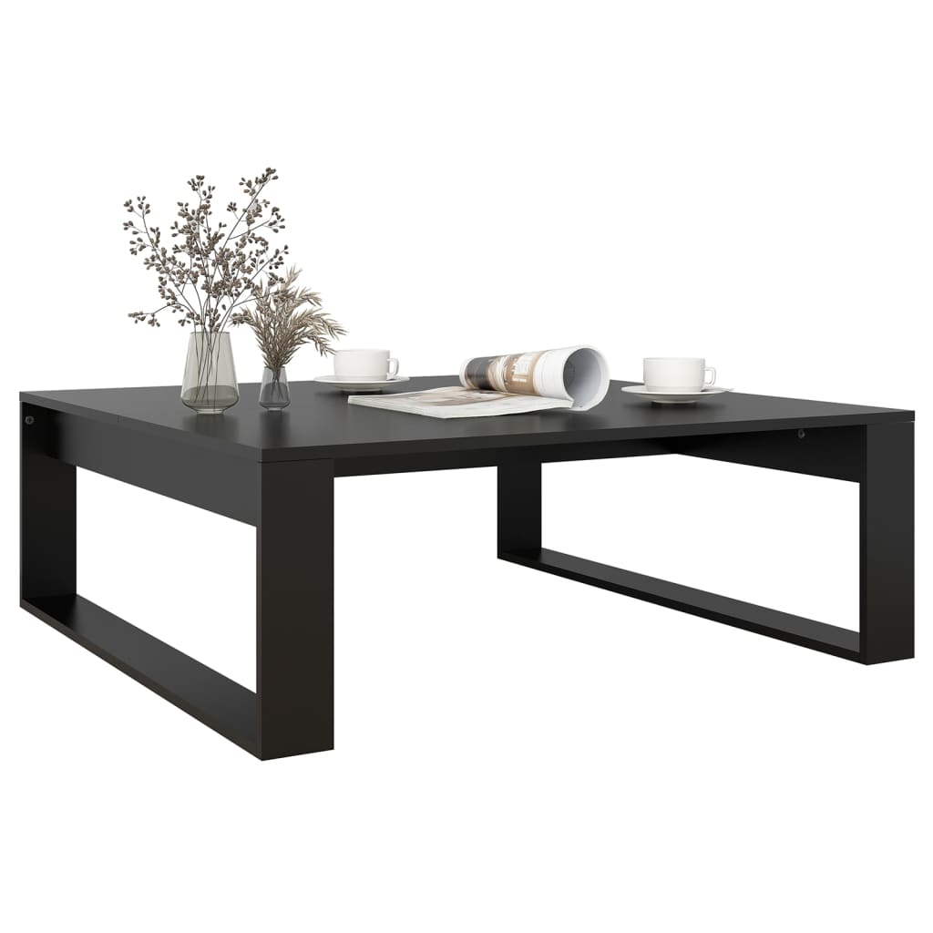 vidaXL Măsuță de cafea, negru, 100x100x35 cm, lemn prelucrat vidaXL Măsuță de cafea, negru, 100x100x35 cm, lemn prelucrat