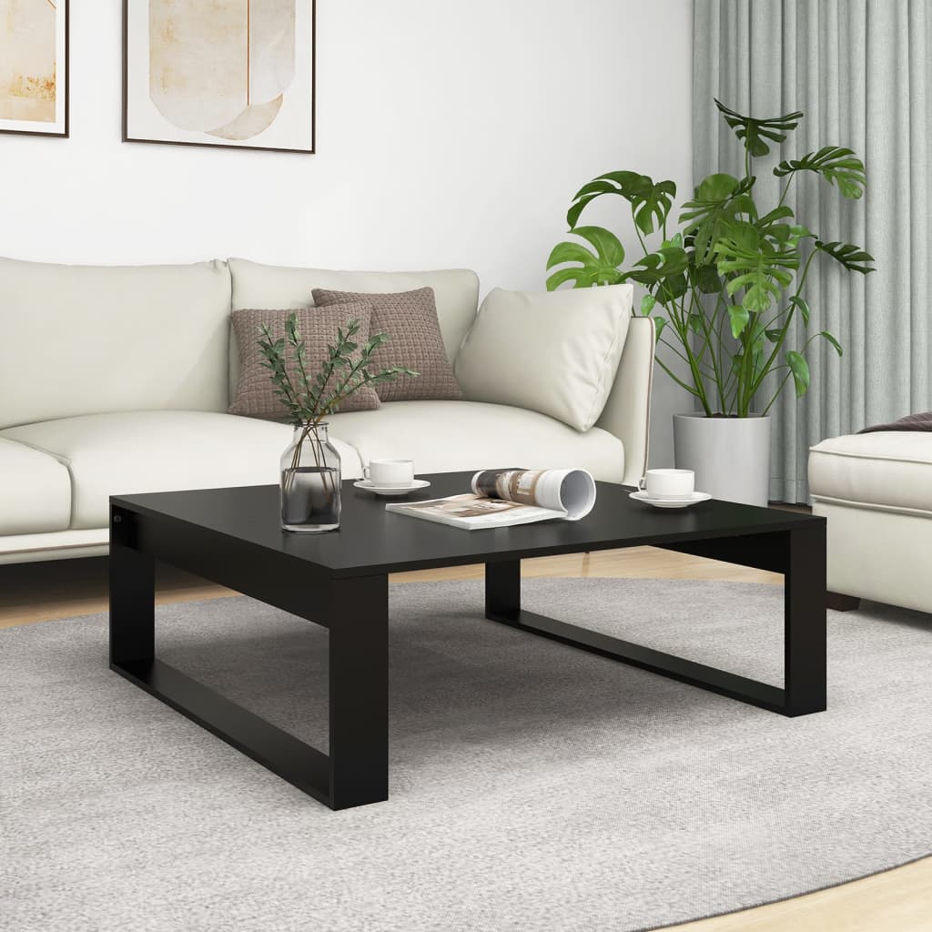 vidaXL Măsuță de cafea, negru, 100x100x35 cm, lemn prelucrat vidaXL Măsuță de cafea, negru, 100x100x35 cm, lemn prelucrat