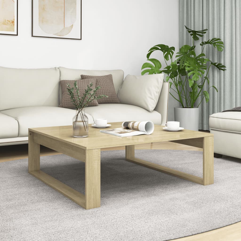 vidaXL Măsuță de cafea, stejar sonoma, 100x100x35 cm, lemn prelucrat vidaXL Măsuță de cafea, stejar sonoma, 100x100x35 cm, lemn prelucrat